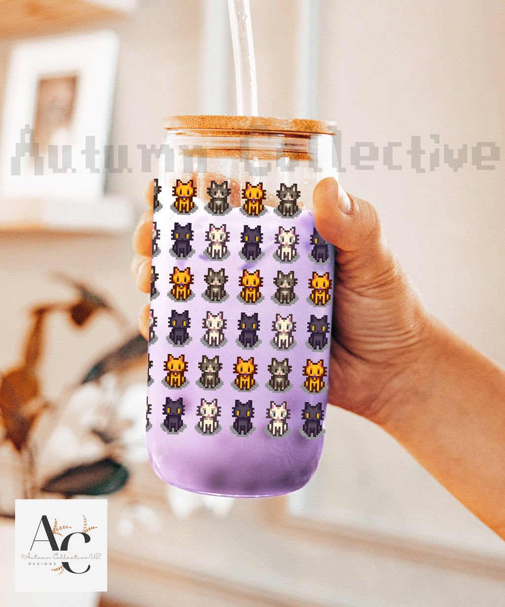 Cat Stardew Valley Sipper Glass Gift