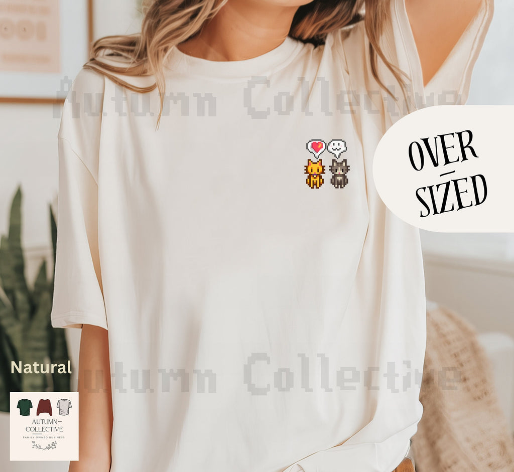 Cat Stardew Valley Shirt, Gift for Him and Her, Video Game Art, Pixel Art, Crossing, 8Bit, Valley, Animal, Cozy Gamer Shirt, Gaming