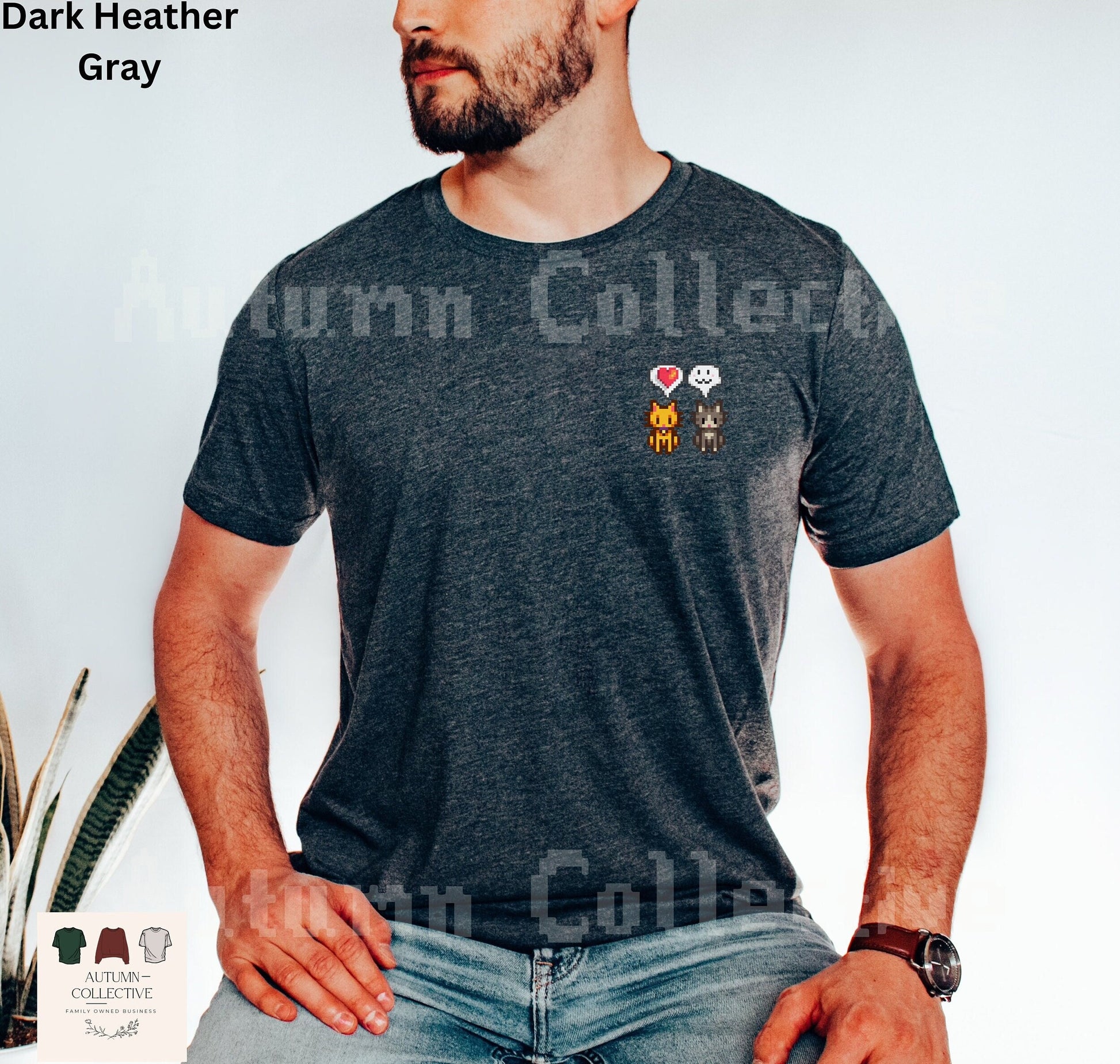 Cat Stardew Valley Shirt, Gift for Him and Her, Video Game Art, Pixel Art, Crossing, 8Bit, Valley, Animal, Cozy Gamer Shirt, Gaming