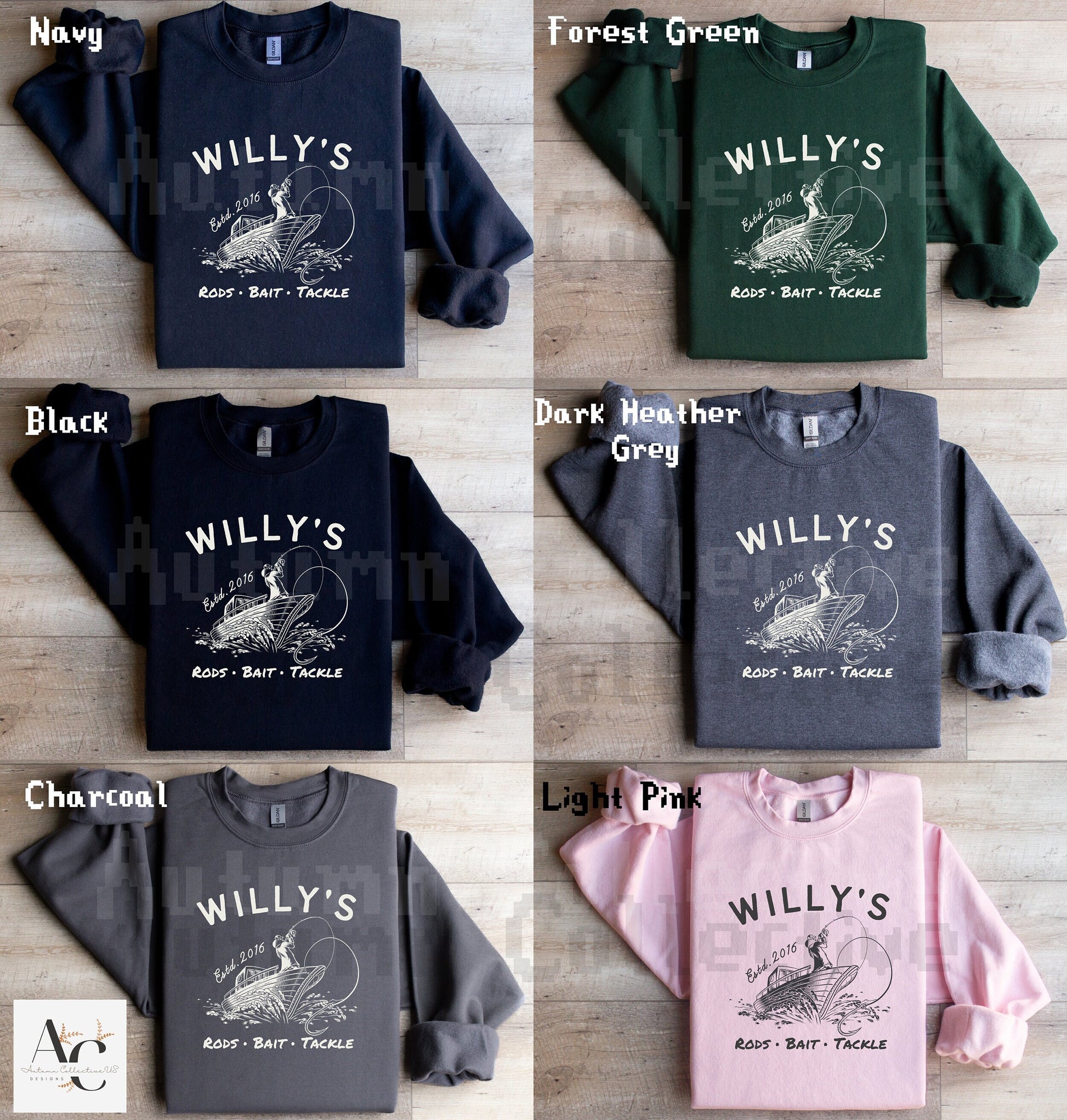Willy&#39;s High Quality Rods, Bait, Tackle, Unisex Crewneck Stardew Valley Sweatshirt