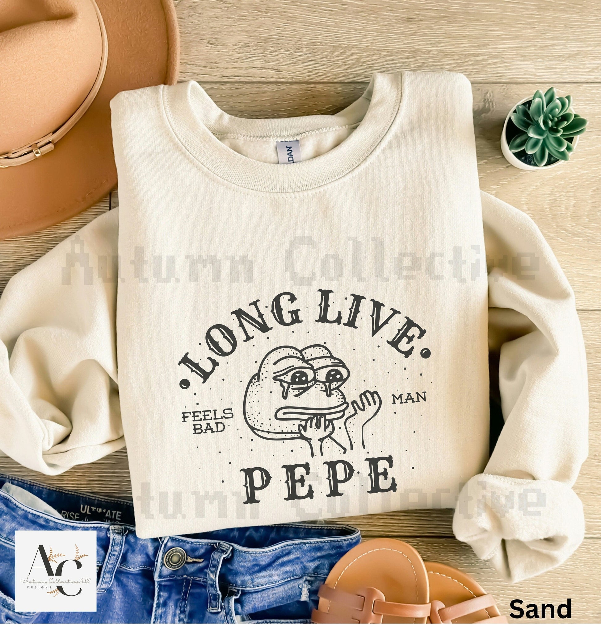 Long Live Pepe the Frog Sweatshirt, Unisex Crewneck, Funny Gift