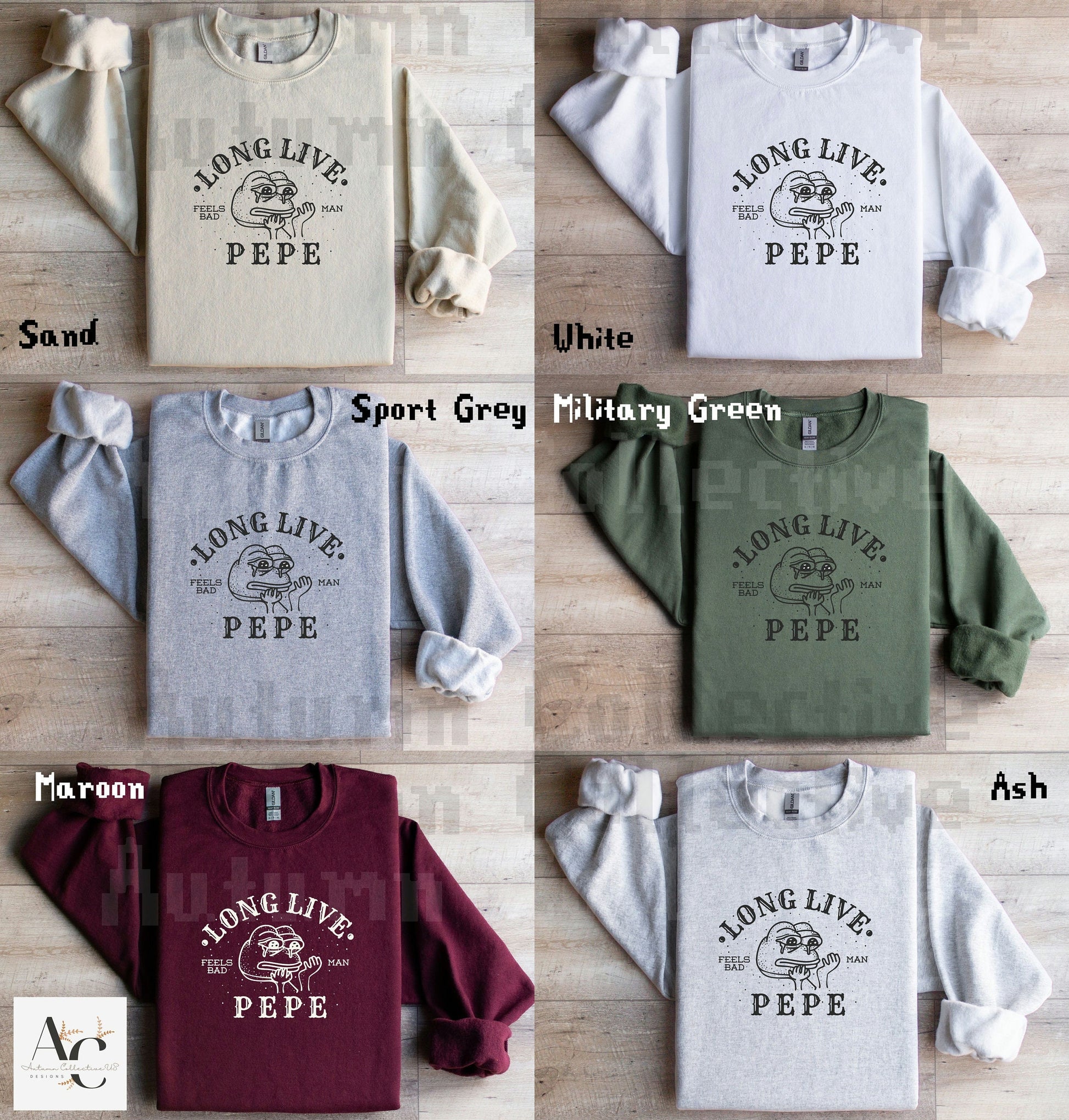 Long Live Pepe the Frog Sweatshirt, Unisex Crewneck, Funny Gift