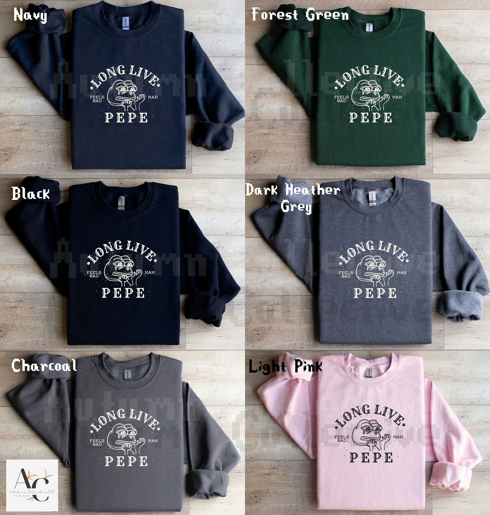 Long Live Pepe the Frog Sweatshirt, Unisex Crewneck, Funny Gift