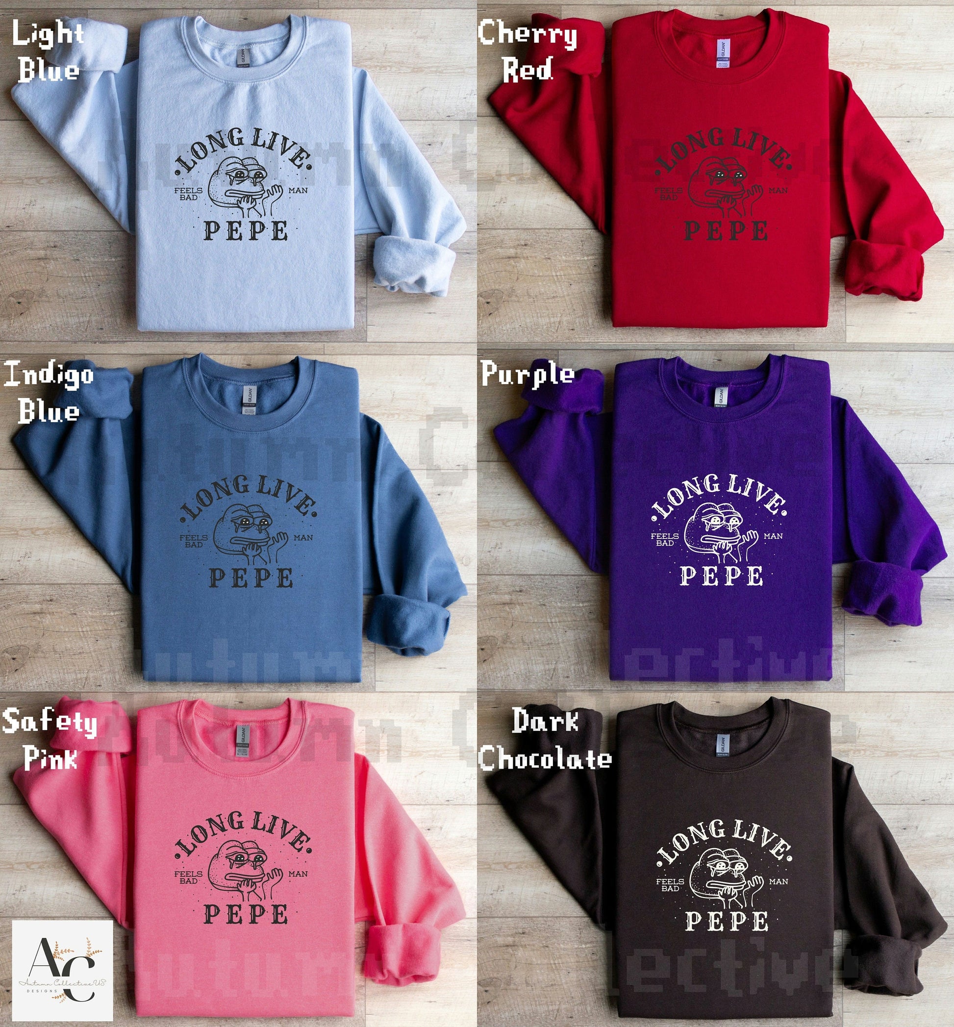 Long Live Pepe the Frog Sweatshirt, Unisex Crewneck, Funny Gift