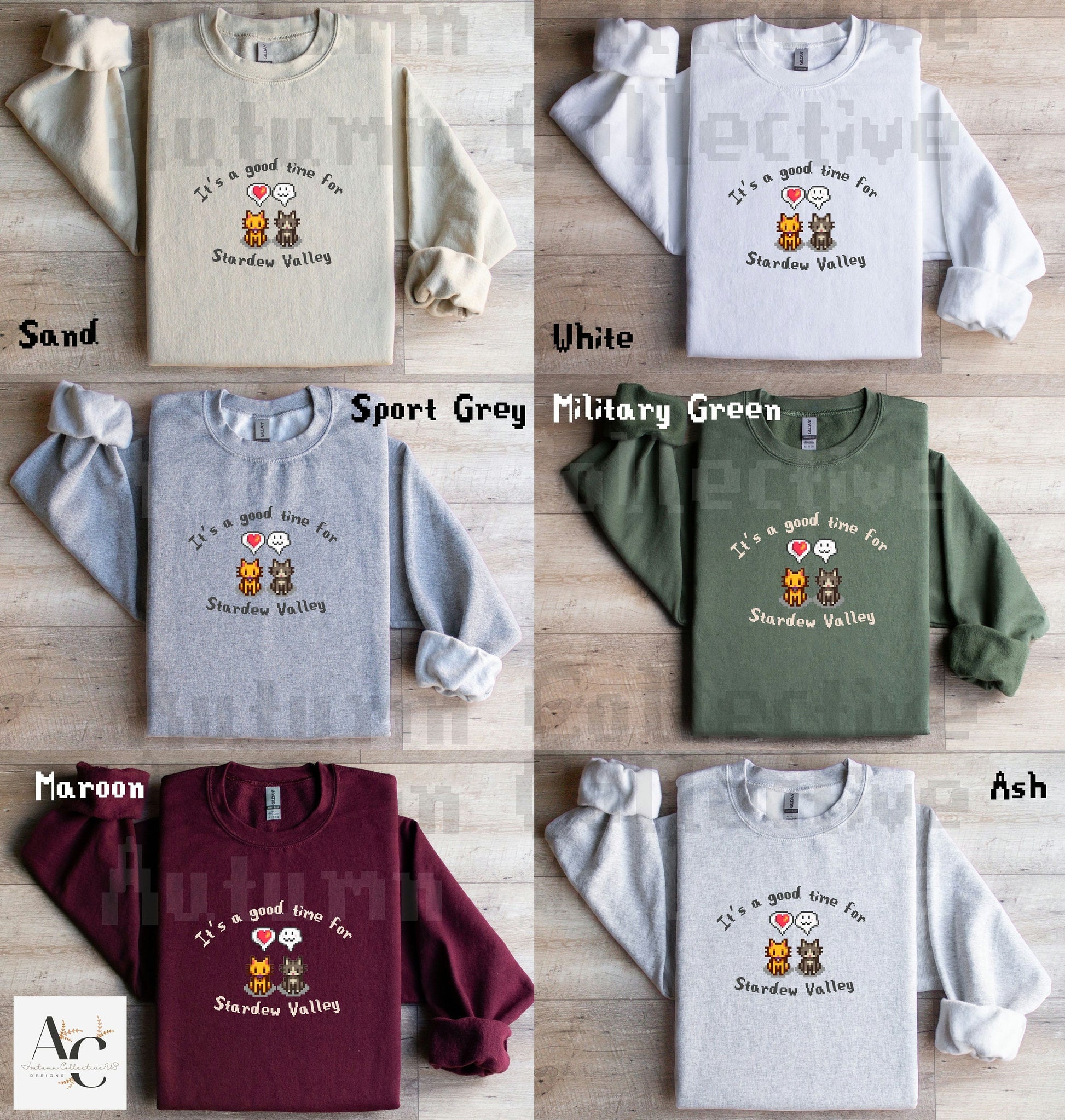 It's a Good Time for Stardew Valley Sweatshirt, Gift for Him and Her, Video Game, Pixel Art, Cozy Gamer Gift, Unisex Tshirt, Cat Sweatshirt