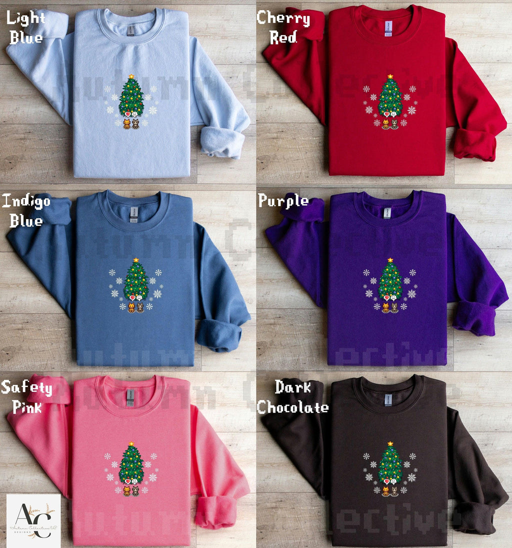 Christmas Stardew Valley Sweatshirt, Gift for Him and Her, Gift For Daughter, Video Game Art, Pixel, Crossing, 8Bit, Cat Sweater, Holiday