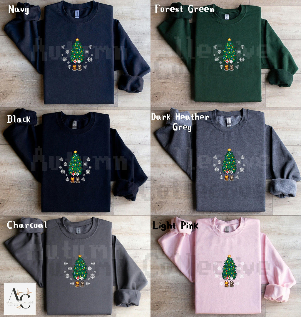 Christmas Stardew Valley Sweatshirt, Gift for Him and Her, Gift For Daughter, Video Game Art, Pixel, Crossing, 8Bit, Cat Sweater, Holiday