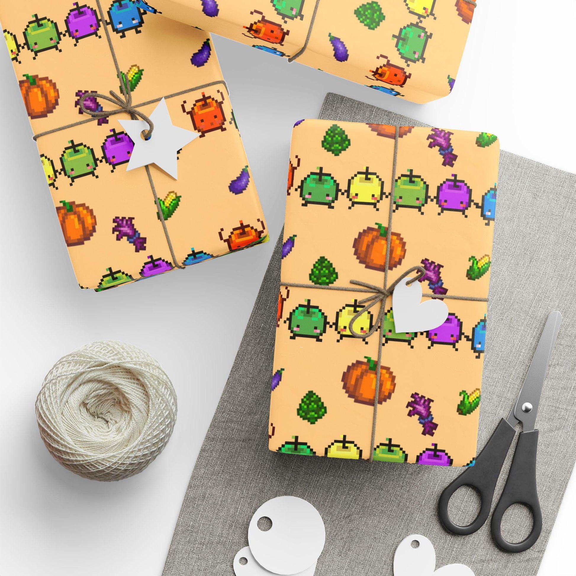 Junimo Party Stardew Valley Wrapping Paper, Gift Wrap | Cozy Gamer | Giftwrap for Birthdays or Christmas | Gift for Him or Her | Pixel Art